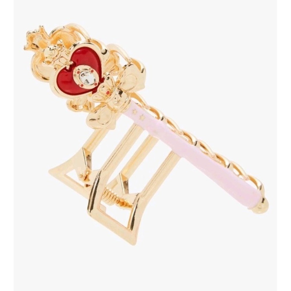 NEW Sailor Moon Spiral Heart Moon Scepter Pink Gold Hair Claw Clip Metallic‎